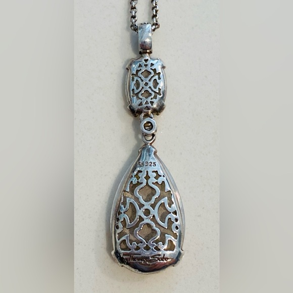 Thomas Sabo Sterling Silver Crystal & Mother of Pearl MOP Pendant Necklace - Picture 5 of 7